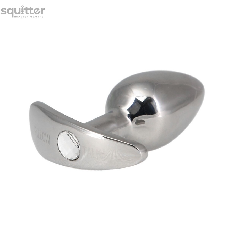 Анальна пробка Pillow Talk Sneaky Luxurious Stainless Steel Anal Plug із кристалом Swarovski SO7753 фото