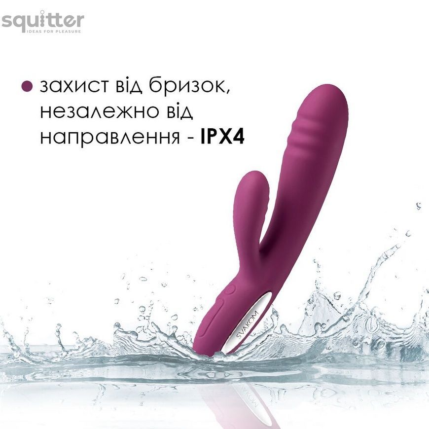 Вибратор кролик с подогревом, 48 часов работы Svakom Adonis Violet SO4842 - онлайн-сексшоп Сквитер