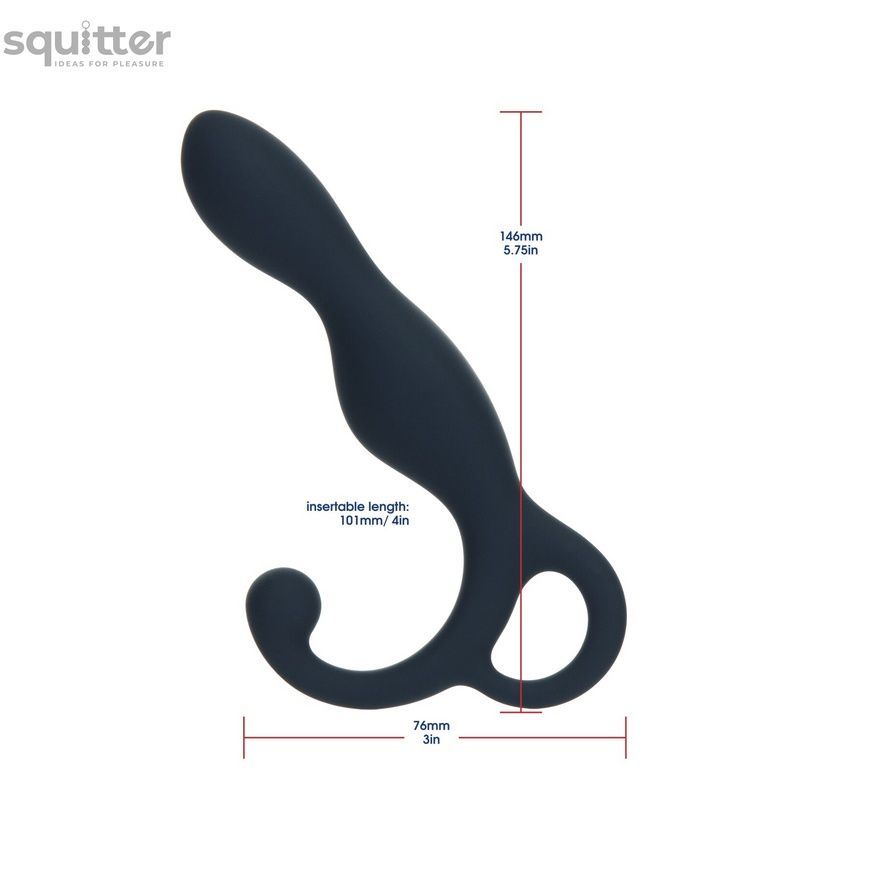 Масажер простати Lux Active LX1 Anal Trainer 5.75&Prime;, Dark Blue, віброкуля в комплекті SO6837 - онлайн-сексшоп Сквітер