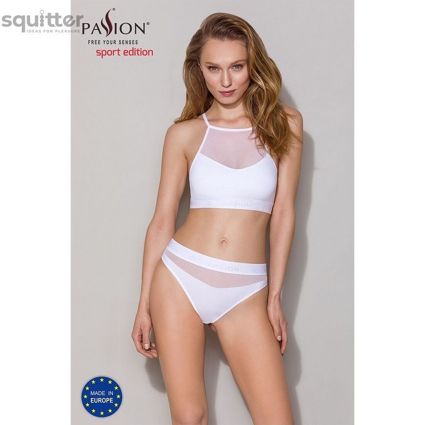 Трусики з прозорою вставкою Passion PS006 PANTIES S, white SO4237 - онлайн-сексшоп Сквітер