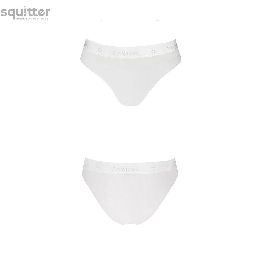 Трусики з прозорою вставкою Passion PS006 PANTIES S, white SO4237 - онлайн-сексшоп Сквітер