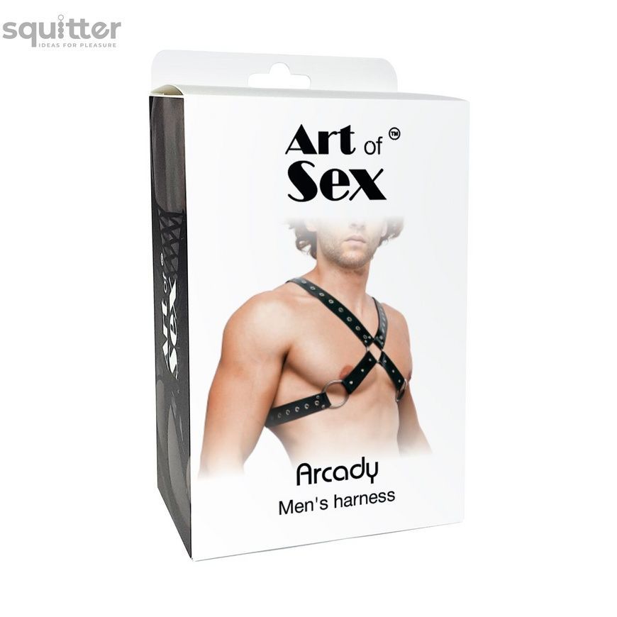 Чоловіча портупея Art of Sex - Arcady, Чорний XS-M SO8303 - онлайн-сексшоп Сквітер