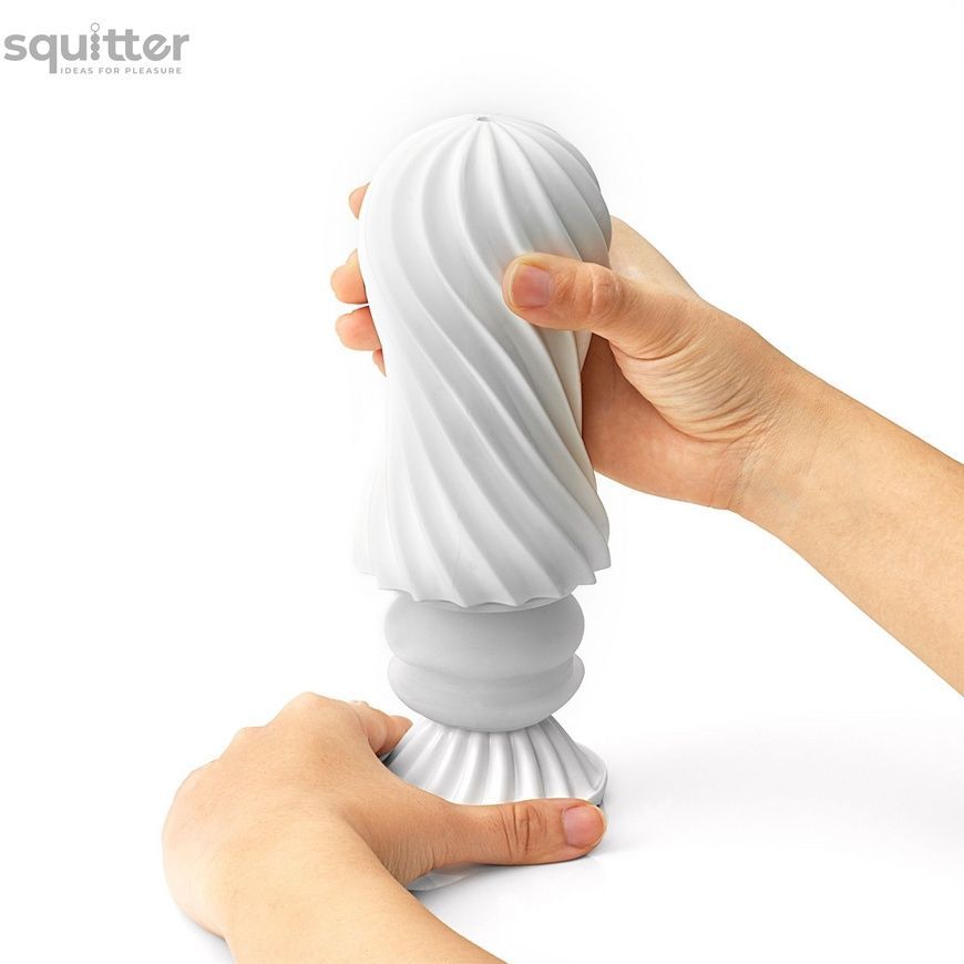 Мастурбатор Tenga Flex Silky White с изменяемой интенсивностью, можно скручивать SO1645 - онлайн-сексшоп Сквитер