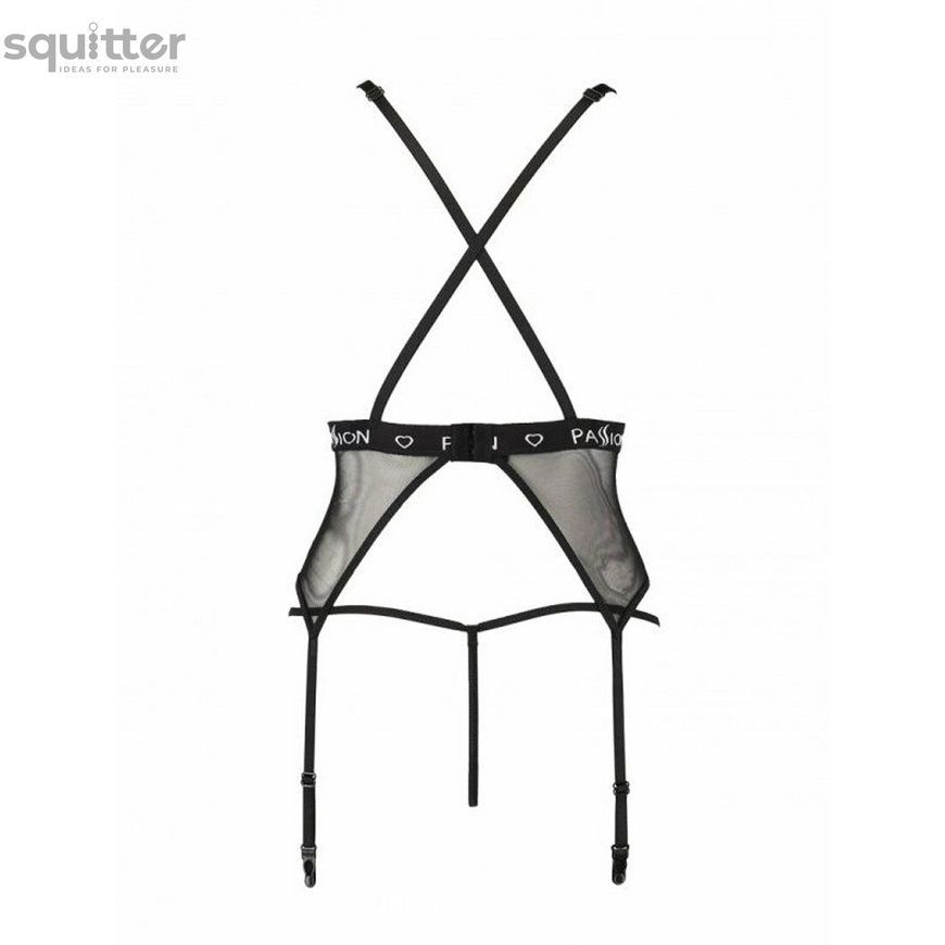 Напівпрозорий корсет Passion Exclusive MIRAJANE CORSET XXL/XXXL, black PS26409 - онлайн-сексшоп Сквітер