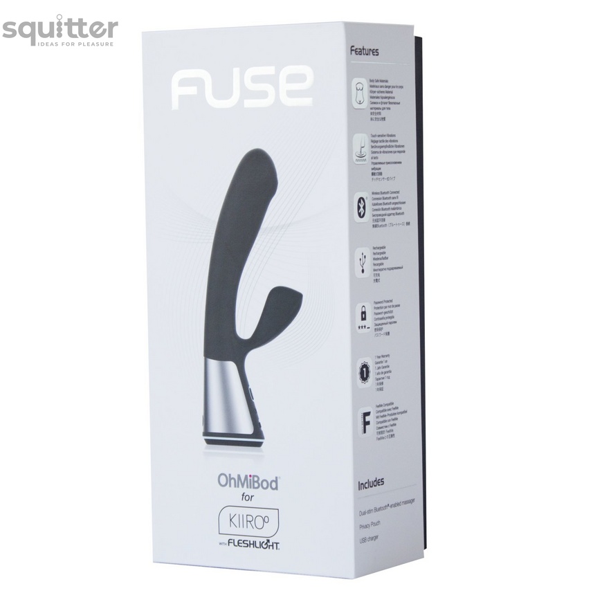 Інтерактивний вібратор-кролик Ohmibod Fuse for Kiiroo Black SO2907 фото