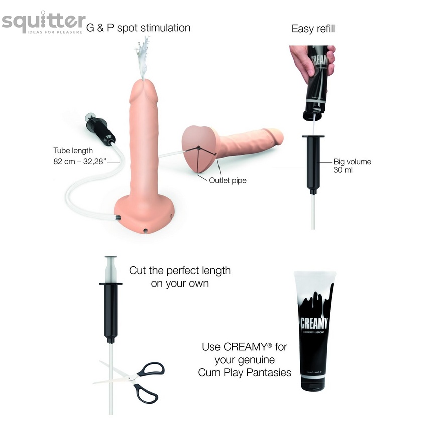 Фалоімітатор, що кінчає Strap-On-Me SQUIRTING CUM DILDO REALISTIC Flesh XL SO9014 фото