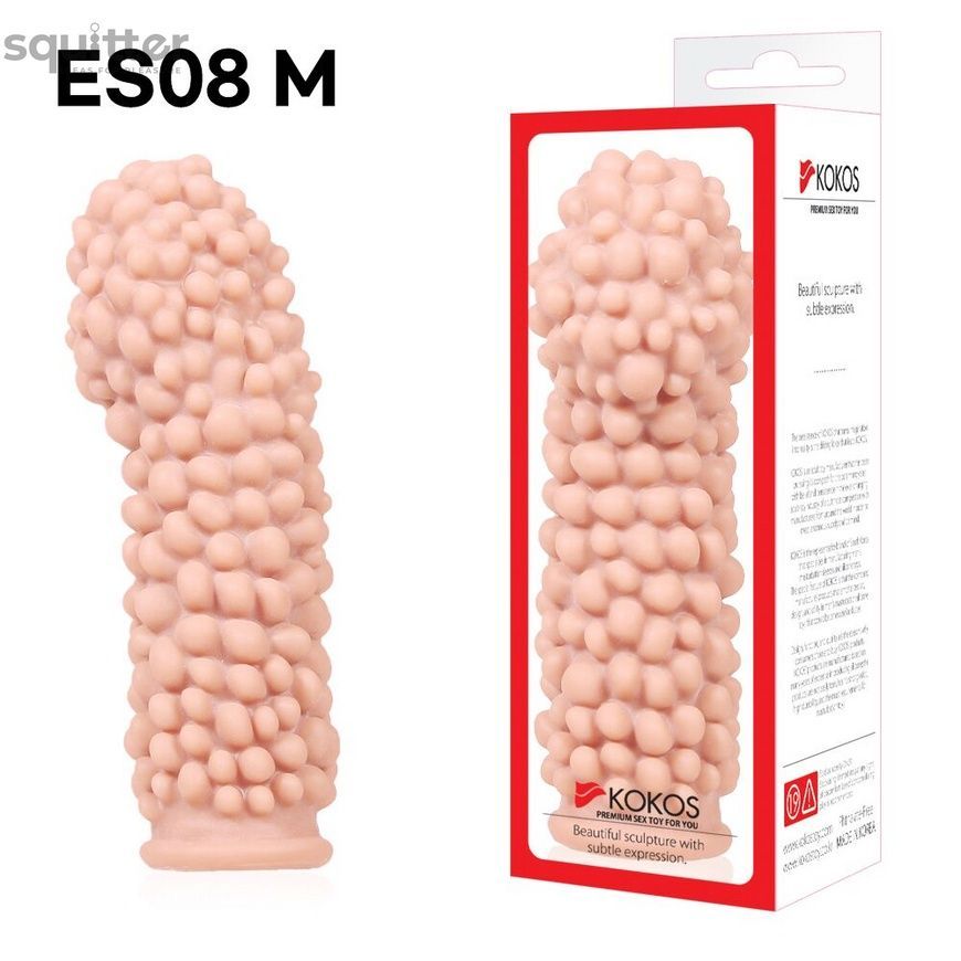 Насадка на член Kokos Extreme Sleeve ES.08 розмір M, потовщувальна, стимулюючий рельєф SO1818 - онлайн-сексшоп Сквітер