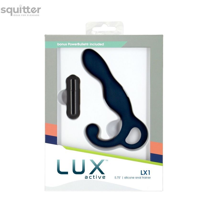 Масажер простати Lux Active LX1 Anal Trainer 5.75&Prime;, Dark Blue, віброкуля в комплекті SO6837 - онлайн-сексшоп Сквітер