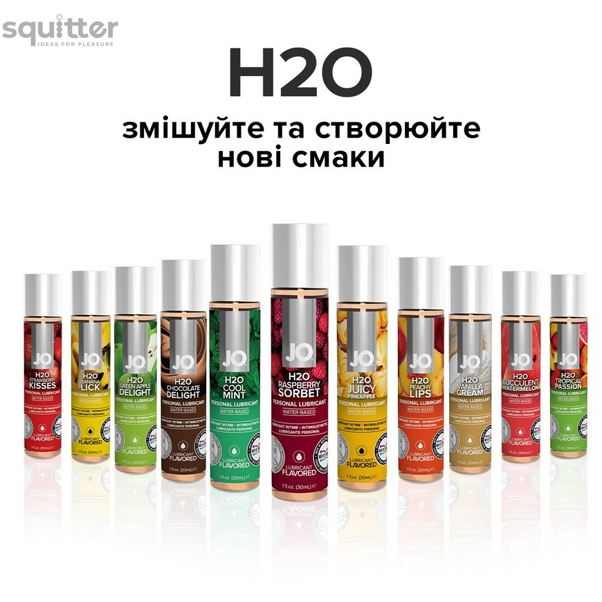 Змазка на водній основі System JO H2O — Raspberry Sorbet (120 мл) без цукру, рослинний гліцерин SO1671 фото