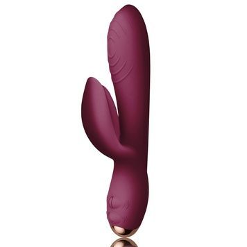 Вибратор-кролик Rocks Off Every Girl Burgundy, два мотора, разноцветная LED-подсветка, мощный SO2397 - онлайн-сексшоп Сквитер