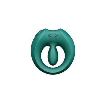 Ерекційне смарт-віброкільце Zalo Apis Turquoise Green, до 4 годин роботи, зарядний кейс SX2690 - онлайн-сексшоп Сквітер