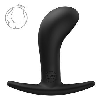 Анальна пробка Fun Factory BOOTIE M Black, діаметр 3,3 см, тонкий обмежувач SX3730 - онлайн-сексшоп Сквітер