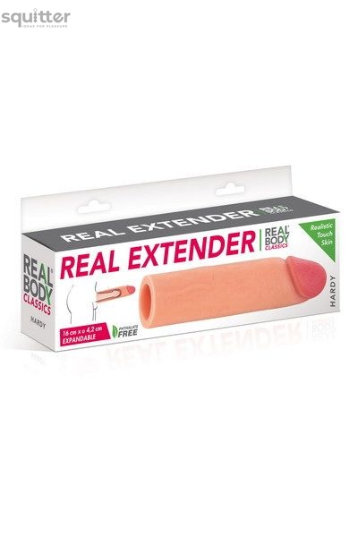 Насадка на член Real Body — Real Extender HARDY з відкритою головкою SO3718 фото