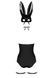 Эротический костюм кролика Obsessive Bunny costume L/XL, black, боди, чокер, гартеры, чулки, маскаSO7702,4 - интернет-магазин интимных товаров Squitter