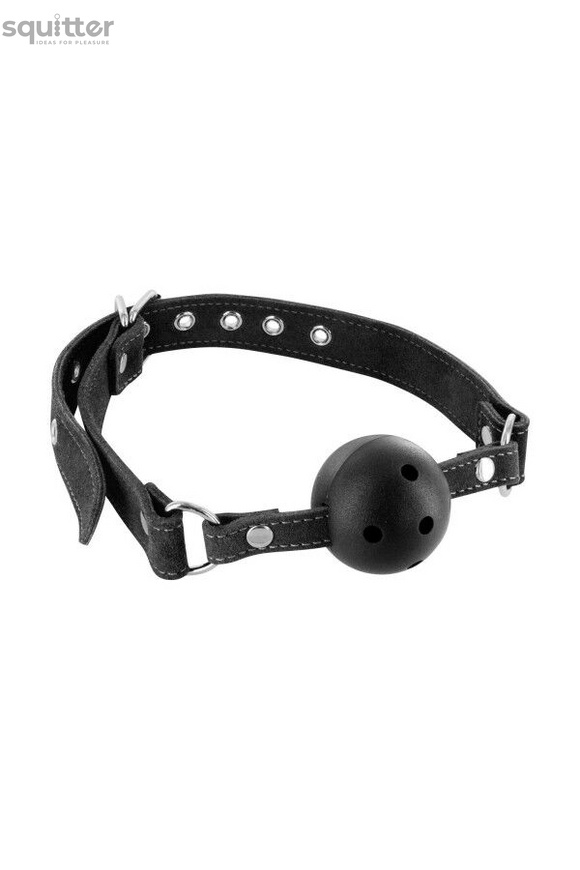 Кляп Fetish Tentation Premium Leather gag with stiff ball SX1095 фото