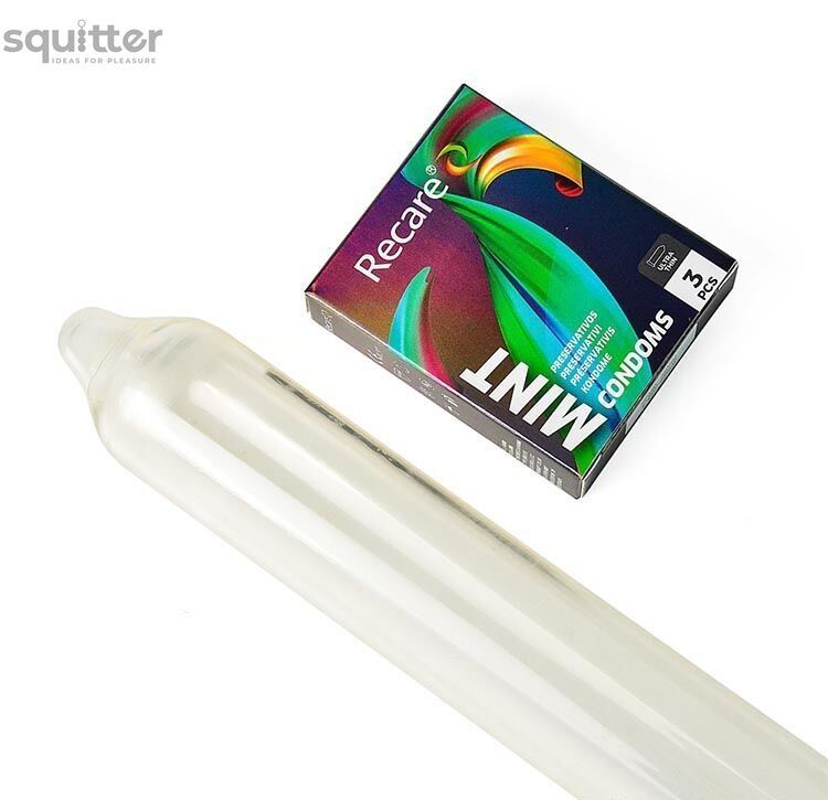 Презервативи Holographic Recare Ultra Thin Mint Condoms 3шт, ультратонкі, аромат: м'ята SX3331 - онлайн-сексшоп Сквітер