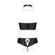 Комплект з еко-шкіри Passion NANCY BIKINI XXL/XXXL, black, бра та трусики з імітацією шнурівки SO5369,6 - інтернет-магазин інтимних товарів Squitter