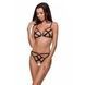 Відкритий бюстгальтер-стрепи Passion Exclusive NICKY BRA L/XL, black PS27801,1 - інтернет-магазин інтимних товарів Squitter
