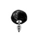 Металлическая анальная пробка Кроличий хвостик Alive Fluffy Twist Plug S Black, диаметр 2,9 см SO6307 фото 1