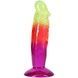 Дилдо Doc Johnson Crystal Jellies - 6.5 Inch Classic Dong - Rainbow SX4489,2 - інтернет-магазин інтимних товарів Squitter