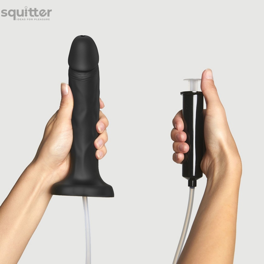 Фалоімітатор, що кінчає Strap-On-Me SQUIRTING CUM DILDO REALISTIC Black L SO9015 фото