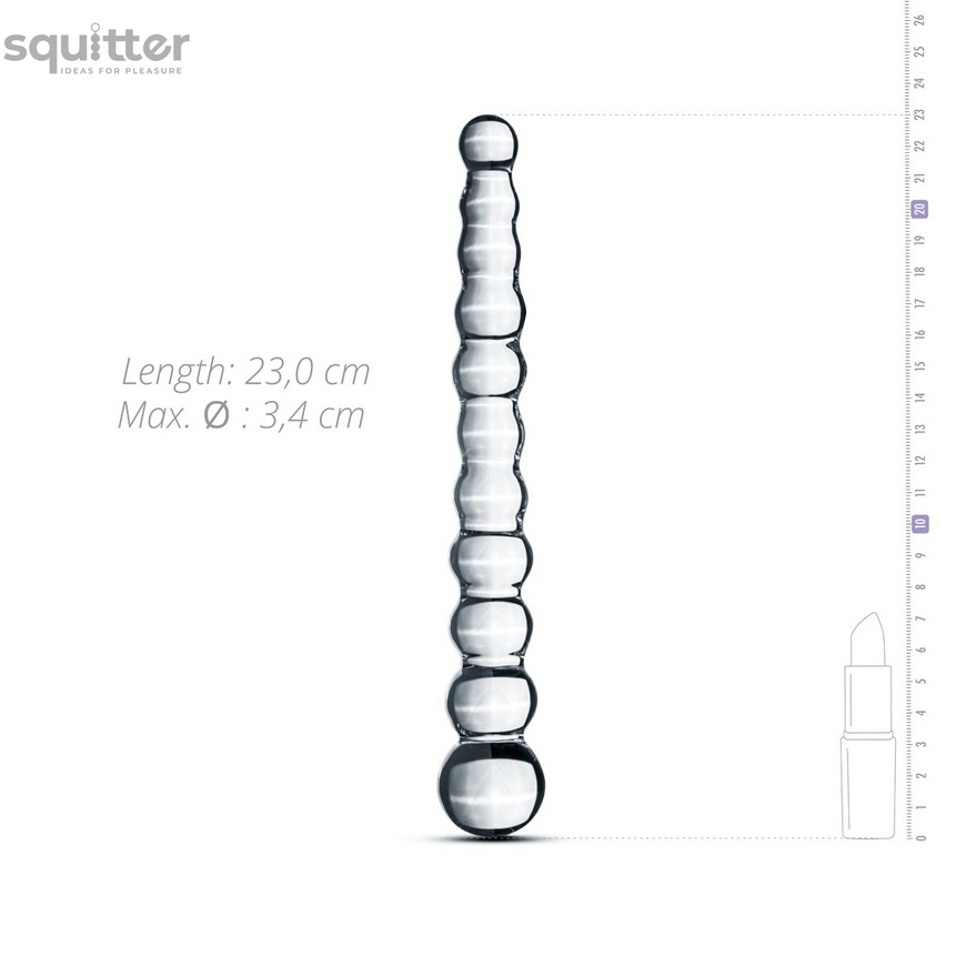 Стеклянный дилдо в виде бусин Gildo Glass Dildo No. 20 SO4415 фото