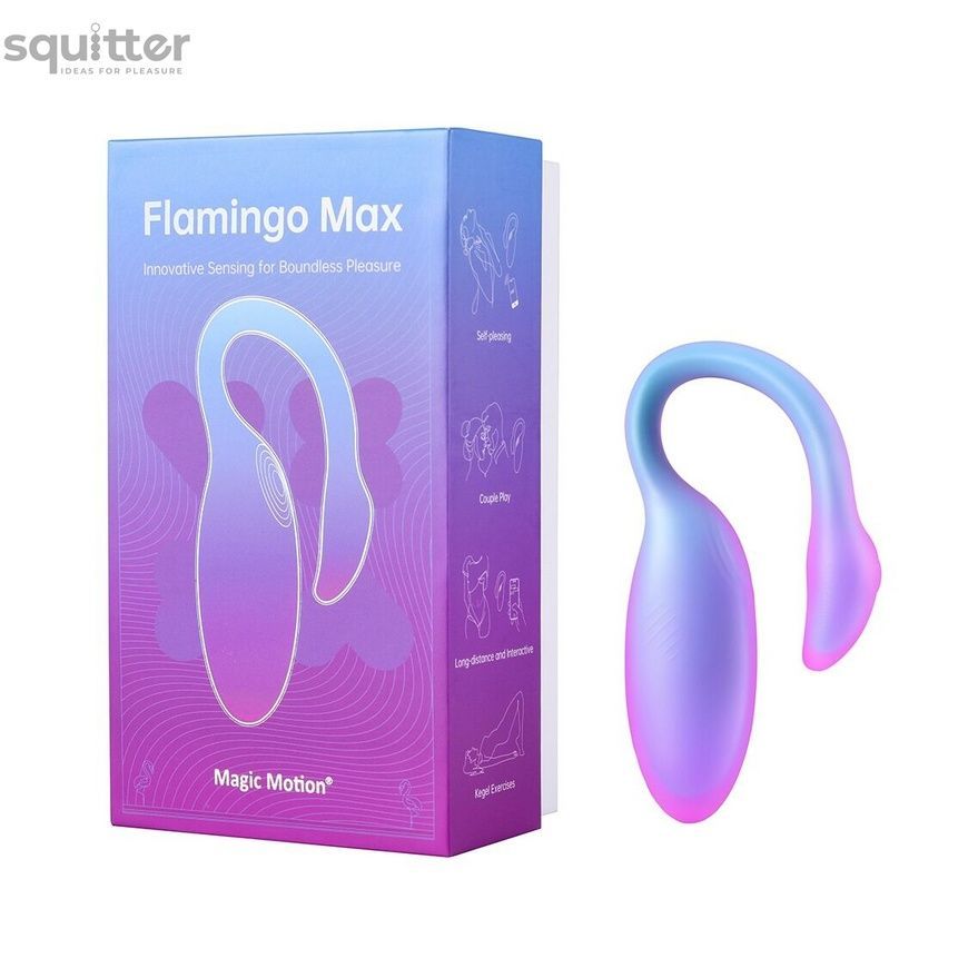 Смарт-віброяйце Magic Motion Flamingo Max Blue 2 в 1: віброяйце та тренажер Кегеля, 10 режимів SX3227 - онлайн-сексшоп Сквітер