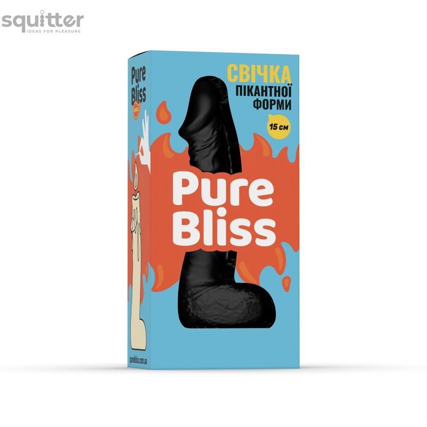 Свічка у вигляді члена Pure Bliss MINI Black 15 см SX1643 - онлайн-сексшоп Сквітер