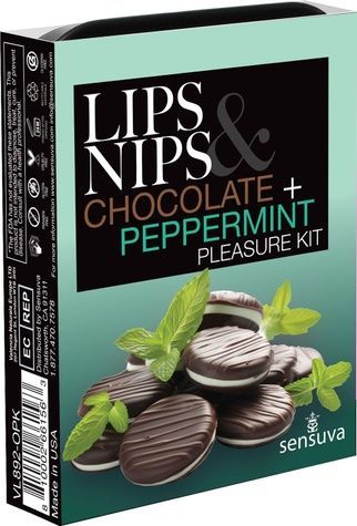 Подарунковий набір Sensuva Lips & Nips Pleasure Kit - Chocolate Peppermint 2 x 4г SX2598 - онлайн-сексшоп Сквітер