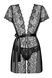 Пеньюар Obsessive Alluria peignoir & thong, L/XL, прозорий, з мереживом, пояс, трусики в комплекті SX1125,3 - інтернет-магазин інтимних товарів Squitter