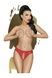 Трусики-тонг Penthouse Naughty Valentine S/M Red, кружево, открытый доступ к интимным зонамSO6504,1 - интернет-магазин интимных товаров Squitter