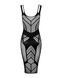 Полупрозрачное платье миди Obsessive D609 dress S/M/L, blackSO7703,4 - интернет-магазин интимных товаров Squitter