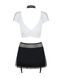Эротический костюм секретарши Obsessive Secretary suit 5pcs black S/M, черно-белый, топ, юбка, стринSO7306,6 - интернет-магазин интимных товаров Squitter