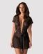 Пеньюар Obsessive Alluria peignoir & thong, L/XL, прозорий, з мереживом, пояс, трусики в комплекті SX1125,1 - інтернет-магазин інтимних товарів Squitter