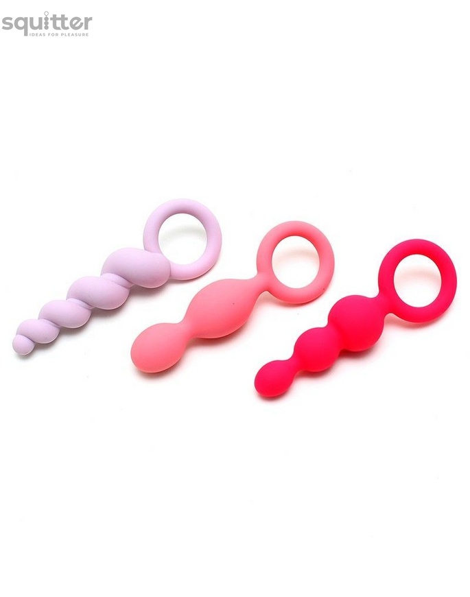 Набір анальних іграшок Satisfyer Plugs colored (set of 3) - Booty Call, макс. діаметр 3см SO2324 фото