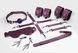 Набор Feral Feelings BDSM Kit 7 Burgundy, наручники, поножи, коннектор, маска, паддл, кляп, зажимыSO8278,1 - интернет-магазин интимных товаров Squitter