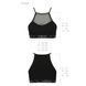 Спортивный топ с прозрачной вставкой Passion PS006 TOP black, size LSO4239,6 - интернет-магазин интимных товаров Squitter