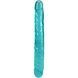 Фалоімітатор двосторонній Doc Johnson Crystal Jellies 12" Jr. Double Dong Teal SX4430,1 - інтернет-магазин інтимних товарів Squitter