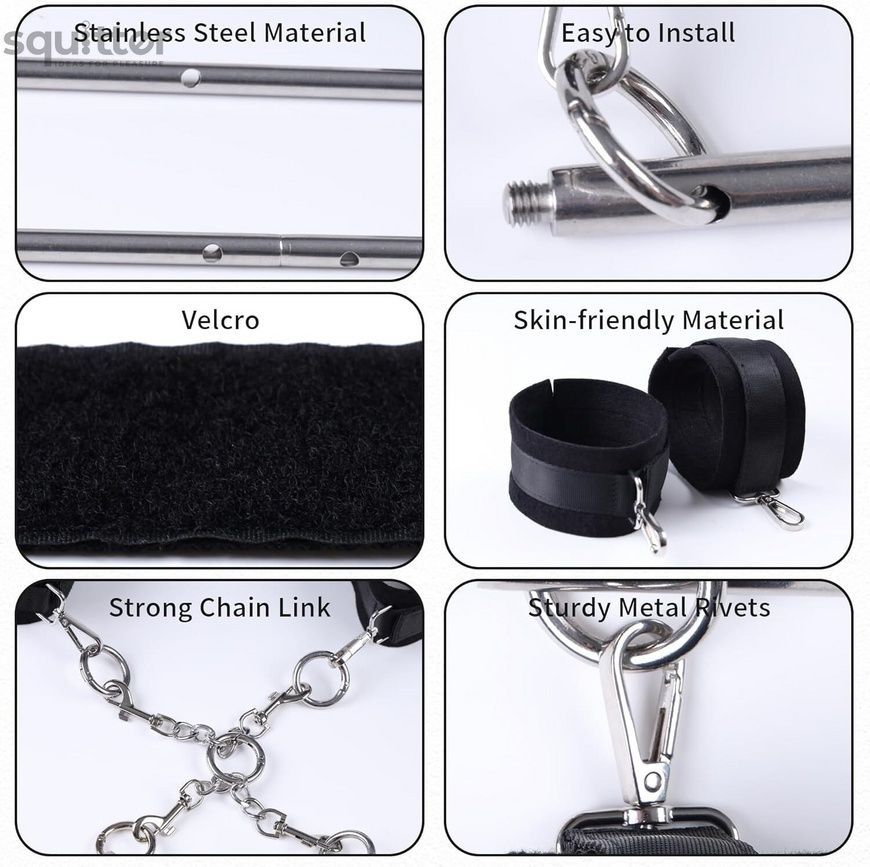 БДСМ-набір LOCKINK YEAHWOW Door Swing & Leg Spreader Bondage set SX2847 - онлайн-сексшоп Сквітер