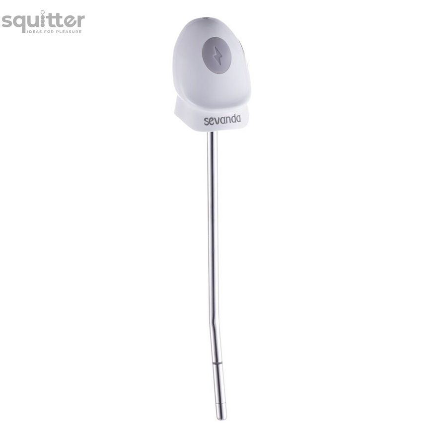 Уретральний зонд LOCKINK SEVANDA Vibrating & E-stim Metal Urethral Sounding - White SX0885 фото