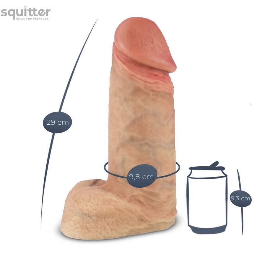 Фалоімітатор SilexD Premium Real Skin Flesh (11in MODEL 1), без коробки SX3129 - онлайн-сексшоп Сквітер