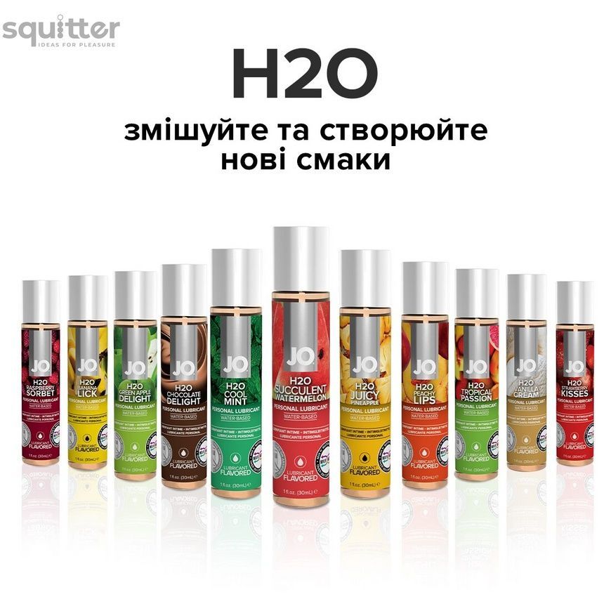 Змазка на водній основі JO H2O &mdash; Watermelon (120 мл) без цукру, рослинний гліцерин SO1673 - онлайн-сексшоп Сквітер