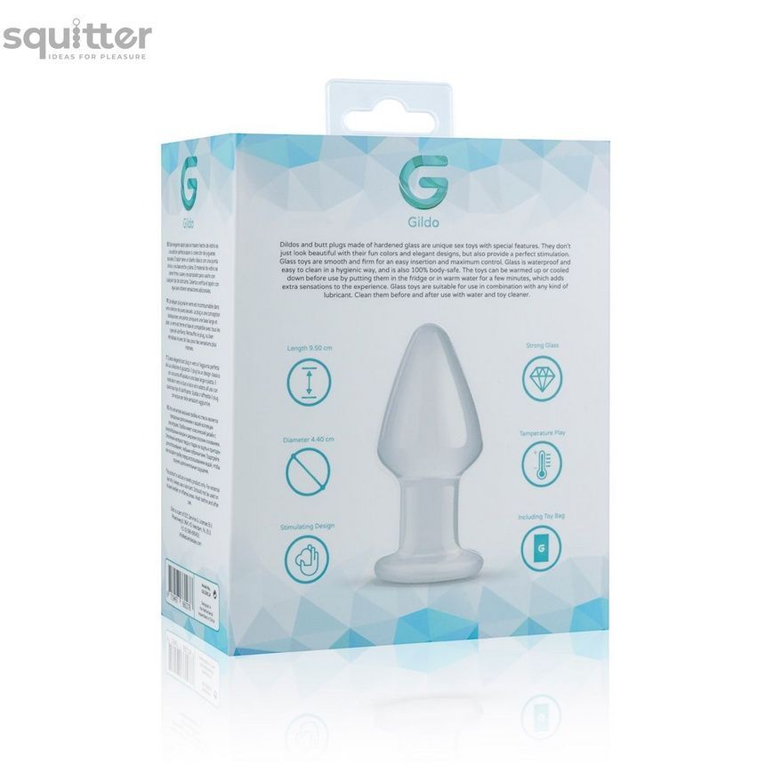 Стеклянная анальная пробка Gildo Glass Buttplug No. 25 SO4416 - онлайн-сексшоп Сквитер