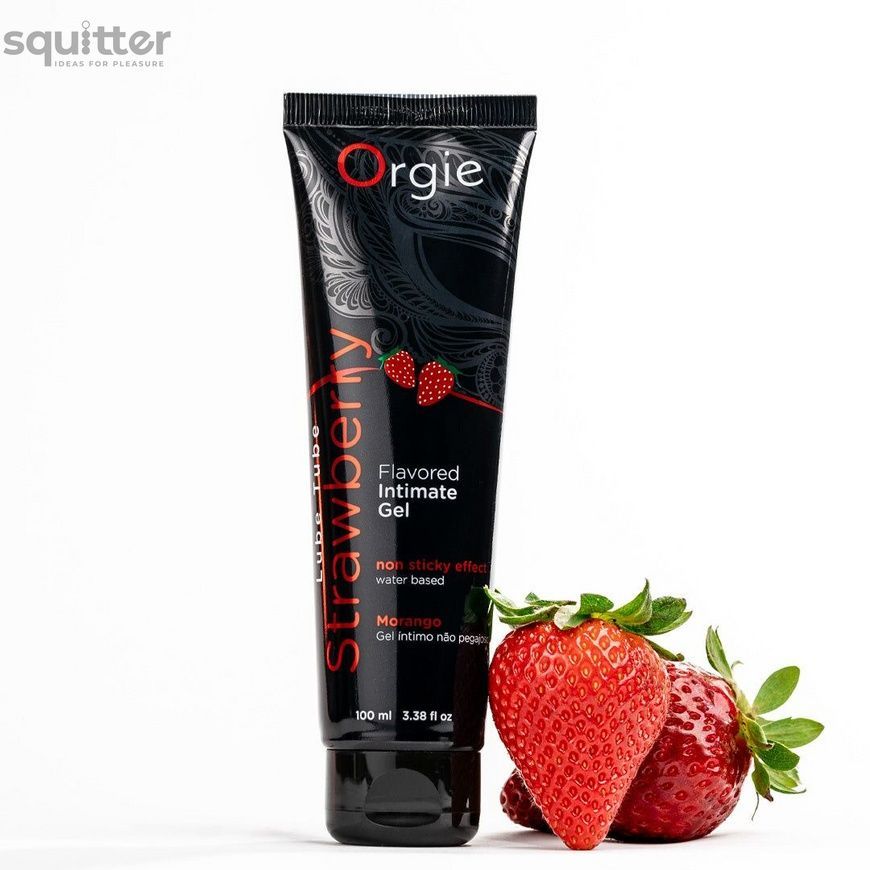 Лубрикант на водній основі Orgie Lube Tube Strawberry, 100 мл, зі смаком та ароматом полуниці SX1525 - онлайн-сексшоп Сквітер