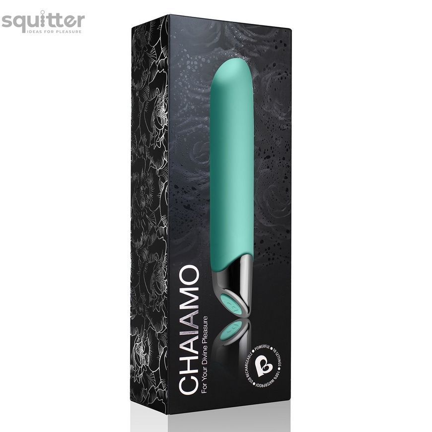 Мощный вибратор Rocks Off Chaiamo Teal, soft-touch силикон, до 3-х часов работы, водостойкий SO2398 - онлайн-сексшоп Сквитер
