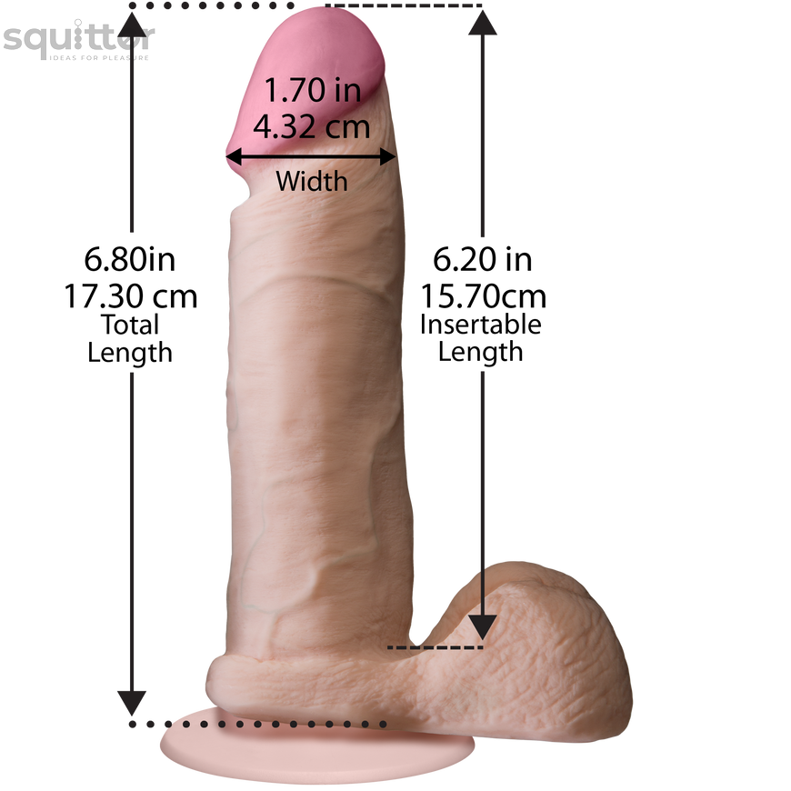 Фалоімітатор Doc Johnson The Realistic Cock 6 inch White – ULTRASKYN, Vack-U-Lock, діаметр 4,3 см SO1550 фото