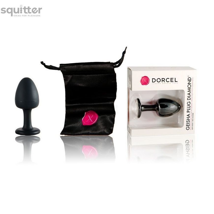 Анальна пробка Dorcel Geisha Plug Diamond L з кулькою всередині, створює вібрації, макс. діаметр 4см MD1304 - онлайн-сексшоп Сквітер