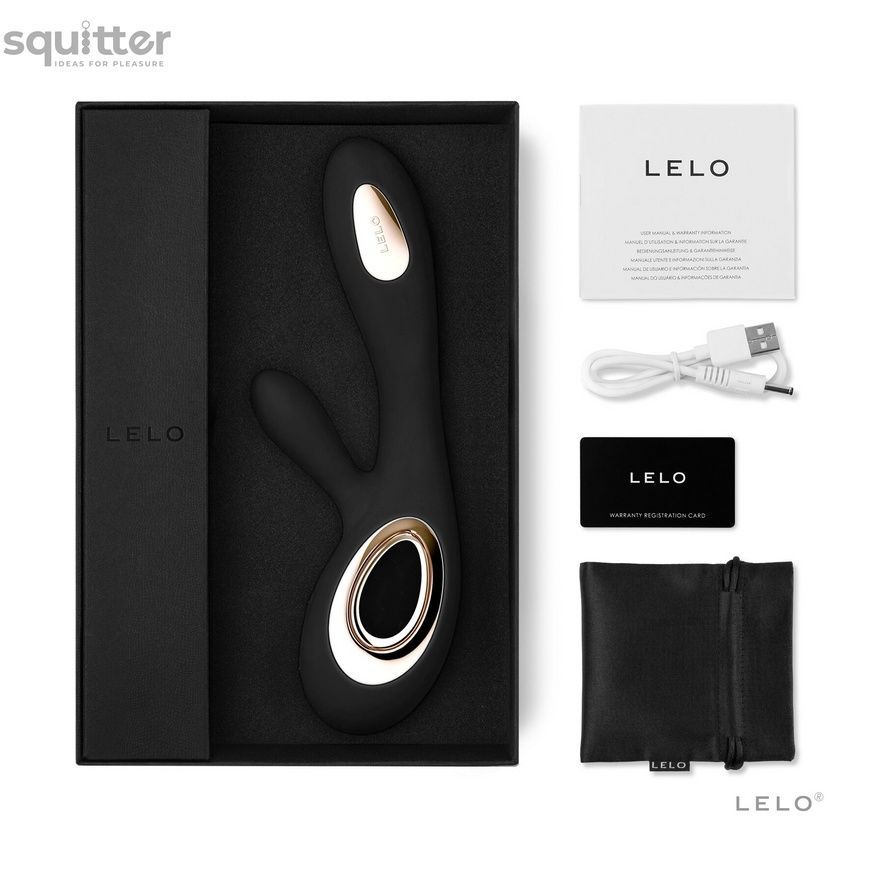 Вибратор-кролик LELO Soraya Wave Black, манящие движения ствола SO8112 - онлайн-сексшоп Сквитер