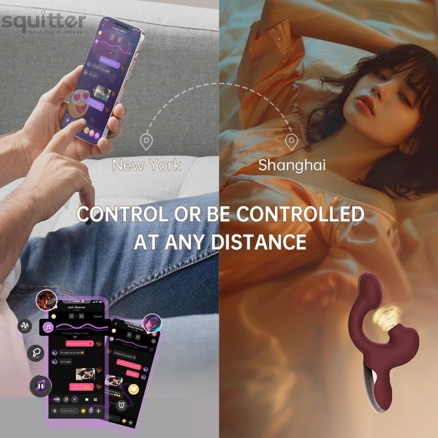 Смарт-вібратор Magic Motion Ponder Purple, подвійна стимуляція, віброяйце+язичок для клітора SX3228 - онлайн-сексшоп Сквітер