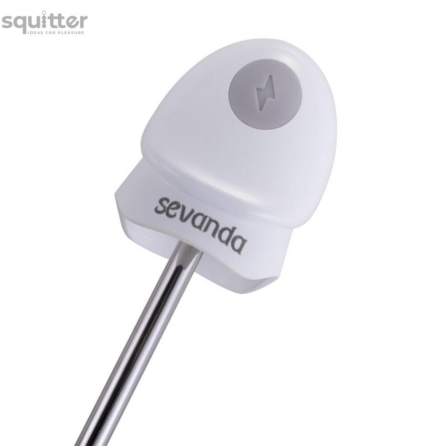 Уретральний зонд LOCKINK SEVANDA Vibrating & E-stim Metal Urethral Sounding - White SX0885 фото